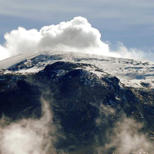 El Nevado del Ruiz está ubicado en la Cordillera Central de los Andes. FOTO: Colprensa