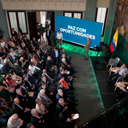 El presidente, Gustavo Petro, habló durante 23 minutos ante la Asamblea General de Afiliados de Proantioquia que se reunió en Medellín. <b><span class="mln_uppercase_mln"> </span></b>FOTO<b><span class="mln_uppercase_mln"> Cortesía</span></b>