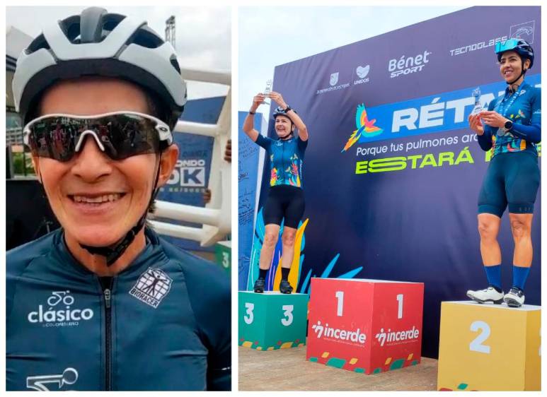 En la categoría de Gran Fondo (110 K), mujeres de 51 años en adelante las ganadoras fueron Carmenza Morales (00:52:41), foto izquierda, Martha Elena Vázquez Jiménez (00:58:57) y Beatriz Estrada del Valle (1:20:11). FOTOS EL COLOMBIANO