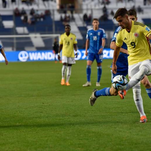 Tomás Ángel fue de los jugadores más destacados de la Selección Colombia Sub-.20 durante el Mundial de Argentina. <b><span class="mln_uppercase_mln"> </span></b>FOTO<b><span class="mln_uppercase_mln"> cortesía fcf</span></b>