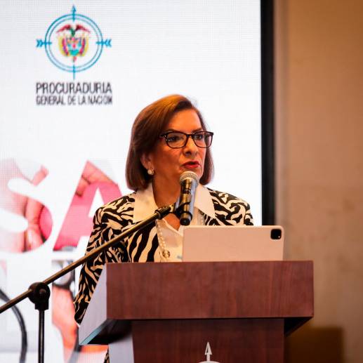 Margarita Cabello defendió el accionar del ente de control ante las acusaciones del presidente Petro y los integrantes del Pacto Histórico. FOTO: COLPRENSA