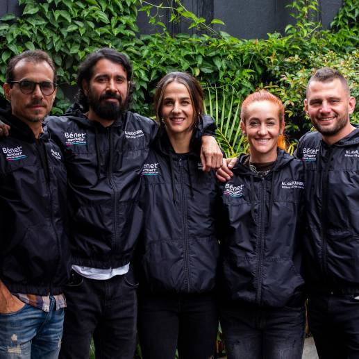 Los deportistas David Rojas, Manuel Agudelo, Alejandra Correa, Adriana Restrepo, Pablo Machado y Santiago Agudelo (no está en la foto) son BrackRiver. Les espera un gran reto. FOTO<b><span class="mln_uppercase_mln"> Carlos velásquez</span></b>