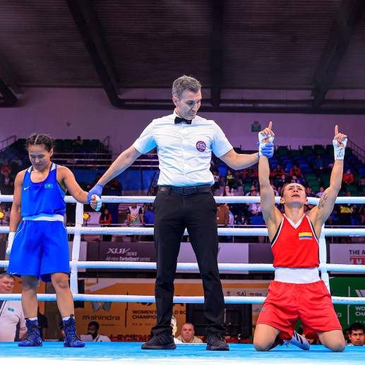 Jenny Arias, quien buscará la medalla de oro mundial este domingo en la India, ya se aseguro 50 mil dólares. <span class="mln_uppercase_mln">FOTOs</span> <b><span class="mln_uppercase_mln">CORTESÍA MINDEPORTES</span></b>