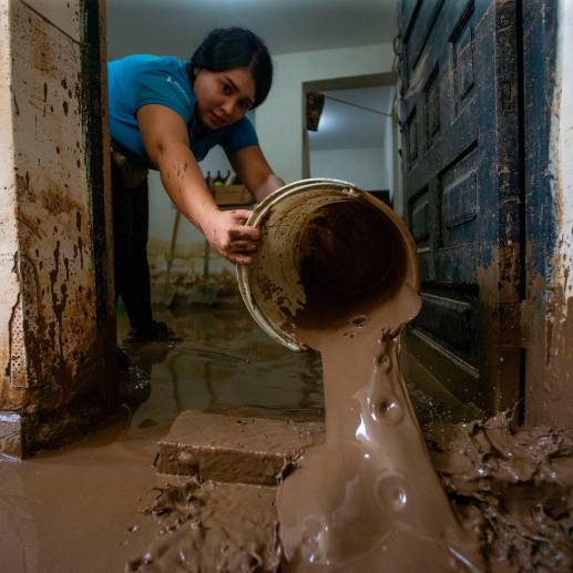 Desde el pasado fin de semana, las fuertes lluvias han causado múltiples inundaciones y daños en Girardota. FOTO: ESNEYDER GUTIÉRREZ