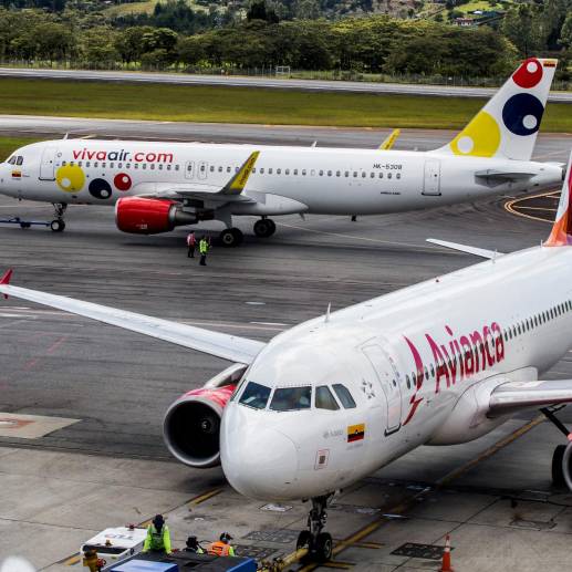 El Grupo Avianca-Viva sería la holding que derive de la integración entre las dos empresas, que aguardan por el visto bueno de las autoridades. <b><span class="mln_uppercase_mln">Foto JULIO CÉSAR HERRERA</span></b>