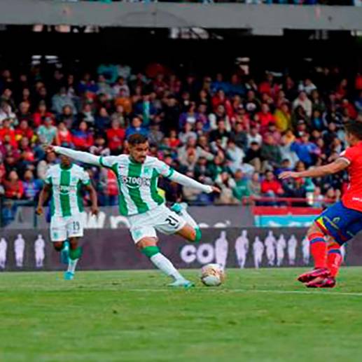 Tomás Ángel tuvo participación directa en el único tanto del conjunto antioqueño, que salió victorioso. Le dio a Candelo el pase previo al golazo que marcó. <span class="mln_uppercase_mln">FOTO</span> <b><span class="mln_uppercase_mln">cortesía Atlético Nacional</span></b>