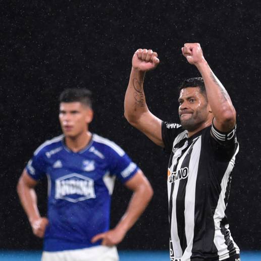 Hulk amplió su registro como artillero histórico del Atlético Mineiro en la Copa Libertadores (14 goles). FOTO EFE