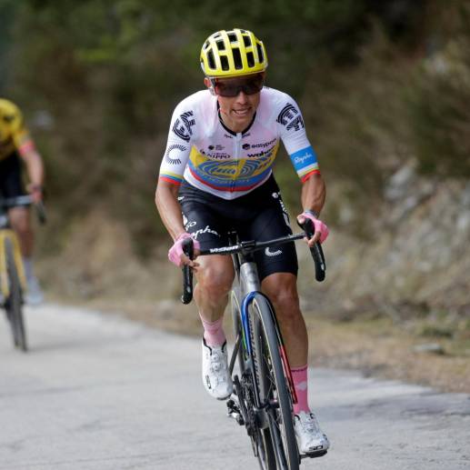 Esteban Chaves es el mejor colombiano en la general de la Vuelta a Cataluña. Es séptimo, a 15 segundos de Roglic. FOTO EFE