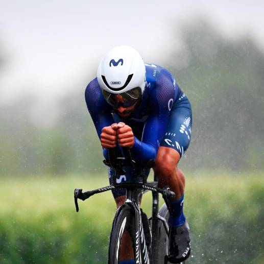 Fernando Gaviria compite con el Movistar Team desde que empezó este año. Antes hizo parte del UAE Team Emirates (2019 y 2022) y Etixx–Quick-Step entre el 2015 y 2018. <span class="mln_uppercase_mln">FOTO</span><b><span class="mln_uppercase_mln"> GETTY</span></b>