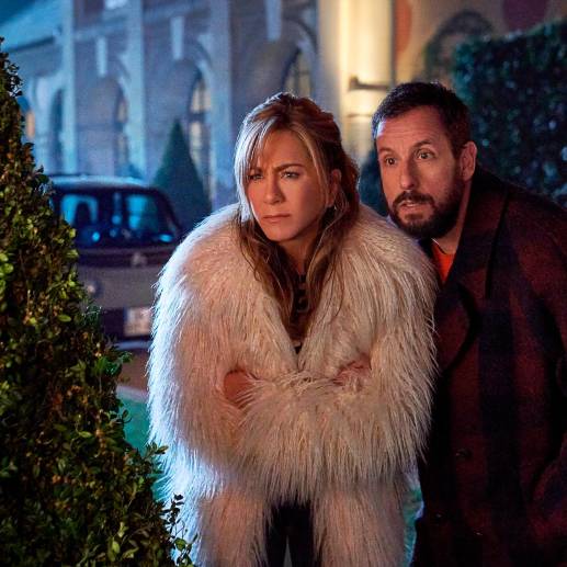 Jennifer Aniston y Adam Sandler vuelven en el papel de los esposos Spitz. FOTO Cortesía Netflix