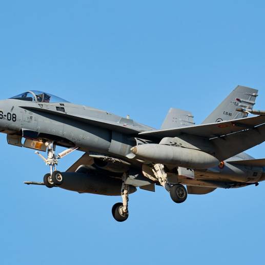 La aeronave era un F-18 del Ejército del Aire español. FOTO de referencia: EUROPAPRESS