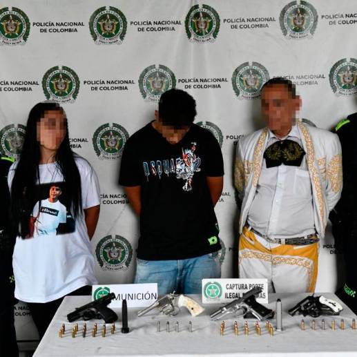 Los capturados deberán responder por fabricación, tráfico, porte y tenencia de armas de fuego. FOTO: CORTESÍA