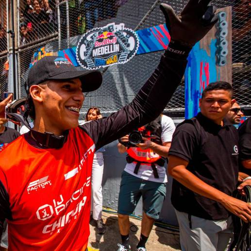 “Juanfer” exhibió toda su pericia y fue también el más rápido en la bajada de clasificación a la gran final. FOTO Carlos Velásquez