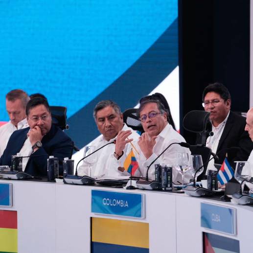 El presidente Gustavo Petro, durante su primera intervención en la Cumbre Iberoamericana. FOTO Presidencia de la Repúbñica