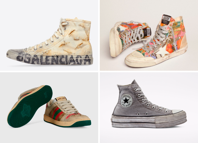 Compraría estos tenis nuevos que parecen viejos y que valen hasta 6  millones de pesos?