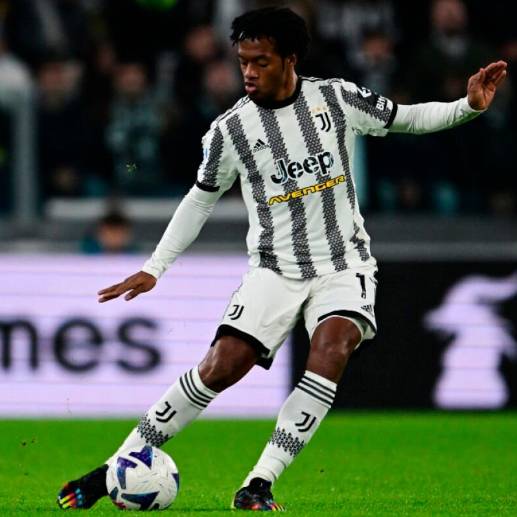 Juan Guillermo Cuadrado, de 34 años de edad, viene jugando con la Juventus desde 2015. FOTO AFP