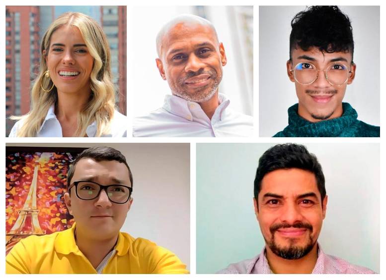 Manuela Restrepo, Milton Vasco, Pablo Zapata, Yamid López y Rafael Augusto Restrepo. FOTOS Cortesía
