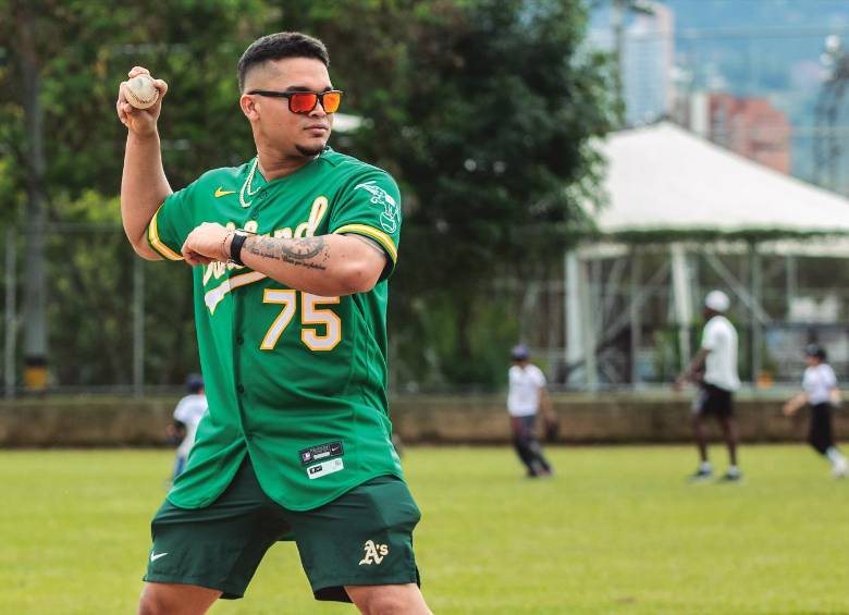 Jordan Díaz juega debutó en las Ligas Mayores del Béisbol de Estados Unidos en septiembre de 2022. FOTO: CAMILO SUÁREZ