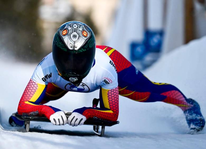 Laura Vargas en una de las pruebas en la pasada Copa Mundo que se disputó en Suiza. FOTO cortesía 