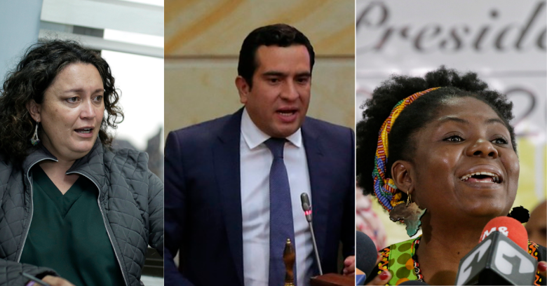Angélica Lozano, Edward Rodríguez y Francia Márquez. FOTOS: COLPRENSA