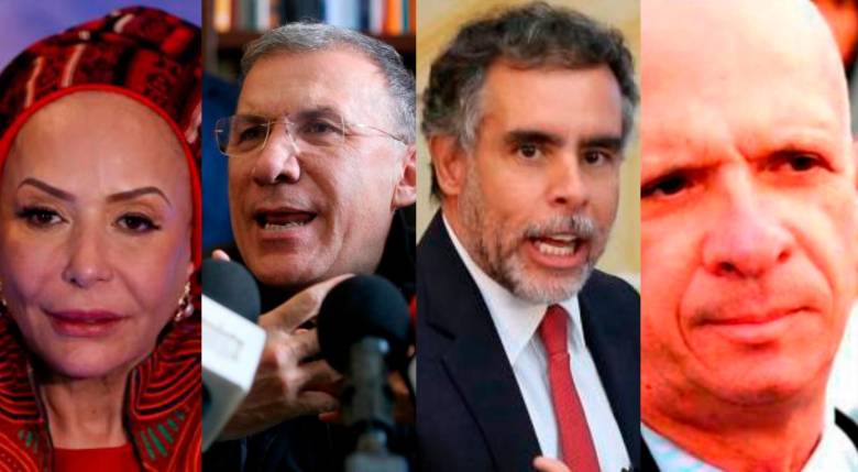 Piedad Córdoba, Roy Barreras, Armando Benedetti y Hugo Carvajal FOTOS COLPRENSA Y CORTESÍA