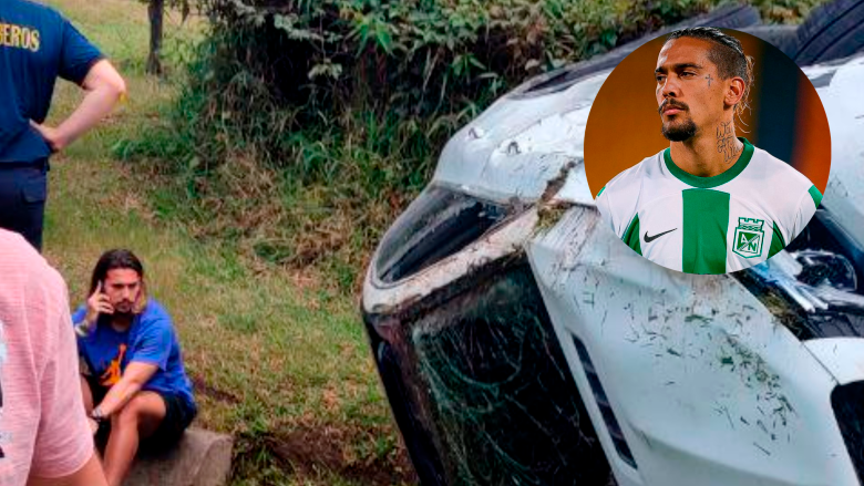 Francisco Da Costa resultó ileso tras volcarse de camino al entrenamiento. FOTOS: CORTESÍA.