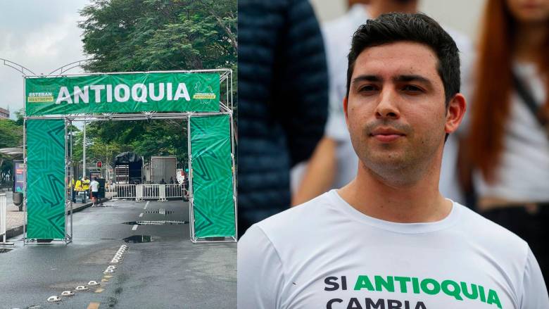 Esteban Restrepo organizó una carrera y luego entregó su discurso de precandidato oficial a la gobernación. FOTOS CORTESÍA Y MANUEL SALDARRIAGA 