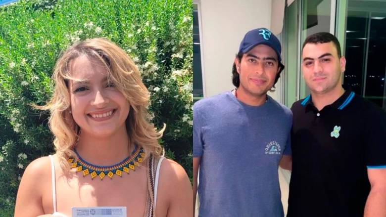 Andrea Petro es la hija mayor del presidente de Colombia. Tiene una hija y trabaja con fundaciones. En la otra imagen, el hijo de Petro con el hijo de Besaile. FOTO: TOMADA DEL TWITTER DE @andreapetro91 y @Betocoralg. 