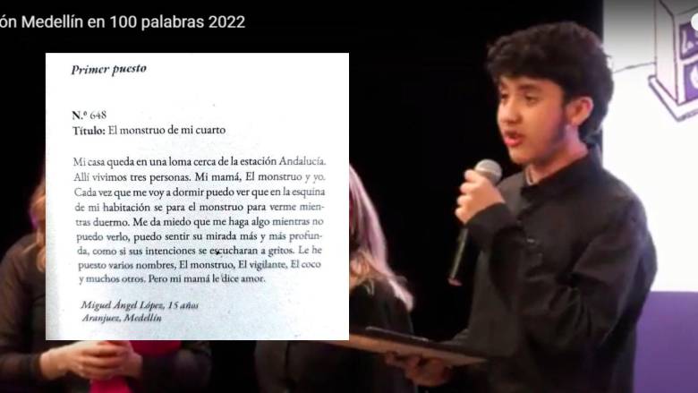 Miguel Ángel López tiene 15 años y fue el ganador del concurso en la edición del 2022. FOTOS CORTESÍA 