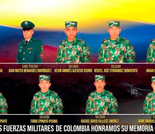 Siete de los nueve militares que murieron tras ataque del ELN estaban prestando servicio militar. Foto: Colprensa. 