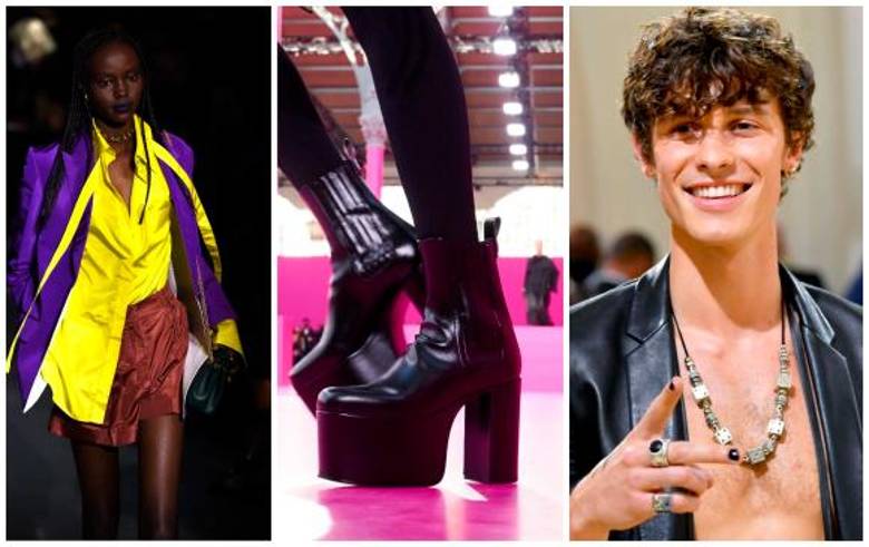 Shorts estilo boxeo, zapatos con grandes plataformas y hombres más arriesgados, entre las tendencias de la moda actuales. FOTOS Getty 
