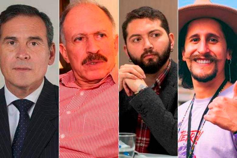 Embajadores designados Juan Manuel Corzo, Temístocles Ortega y Moisés Ninco Daza y cónsul designado en Chile Sebastián Guanumen.