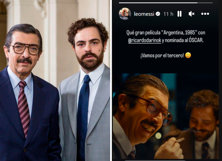 Messi apoyó en sus redes a la película que compite por el Óscar a Mejor película extranjera: Argentina, 1985. FOTOS cortesía y @leomessi