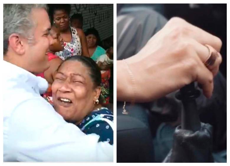El movimiento con la palanca que hace alusión al “cambio en primera” se vio en la propaganda electoral del actual presidente de Colombia. FOTO CAPTURA DE VÍDEO