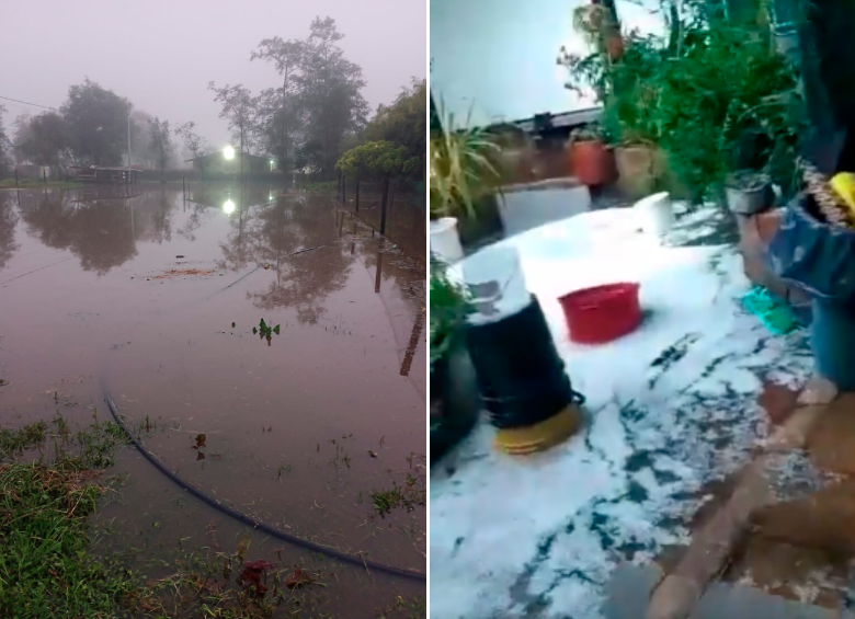 Lluvias, inundaciones y granizo son el panorama de los municipios de Tocancipá y Gachancipá de Cundinamarca. FOTOS CORTESÍA BOMBEROS DE CUNDINAMARCA
