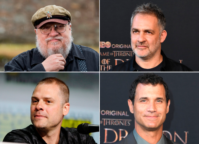 George R. R. Martin, Miguel Sapochnik, Ryan J. Condal y Ramin Djawadi. FOTOS GETTY