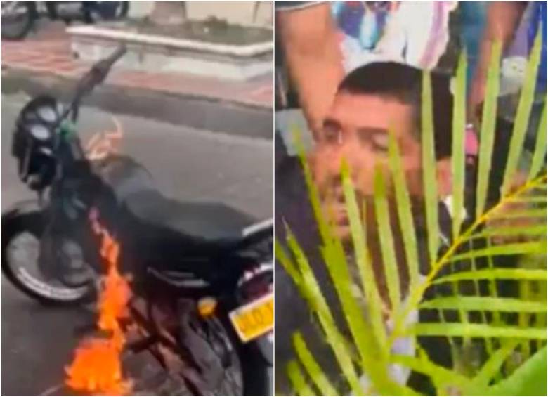 El presunto ladrón fue capturado por la Policía. FOTOS: CAPTURAS DE VIDEO