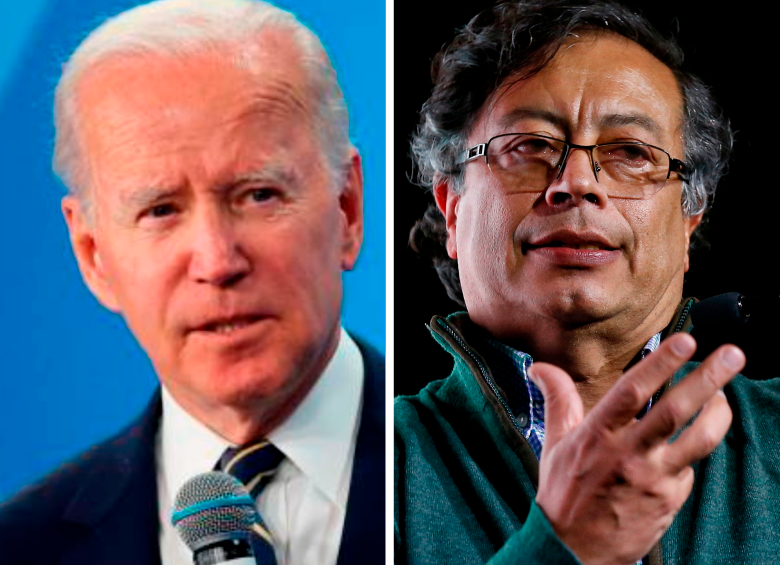 El presidente de los Estados Unidos, Joe Biden, y el presidente electo, Gustavo Petro, ya han conversado de manera telefónica. Buscan tener una buena relación durante sus gobiernos. FOTOS: GETTY Y COLPRENSA