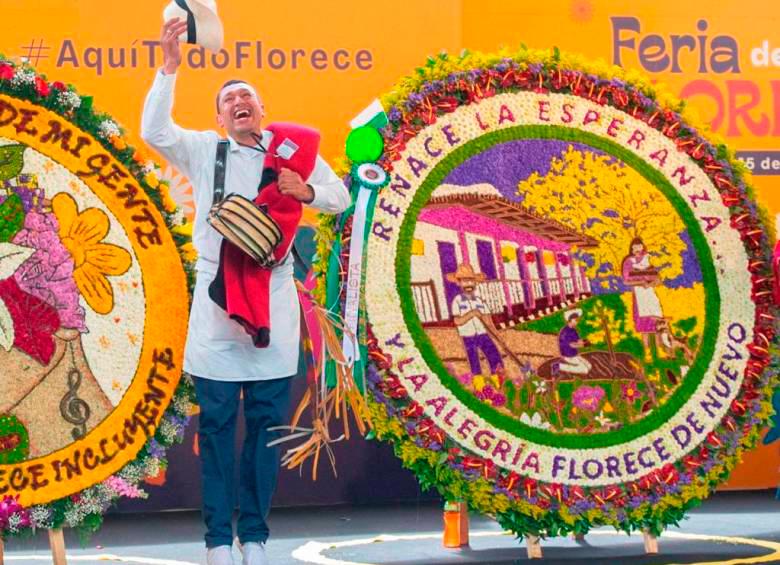 Este es Rodrigo Alonso Sánchez de la vereda San Ignacio, ganador de la categoría Emblemática. FOTO: Alcaldía de Medellín