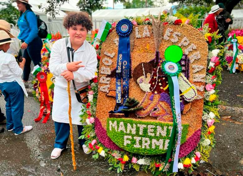 Alejandro Grajales Guiral de la vereda Piedra Gorda es el ganador de la categoría Infantil. FOTO: Alcaldía de Medellín