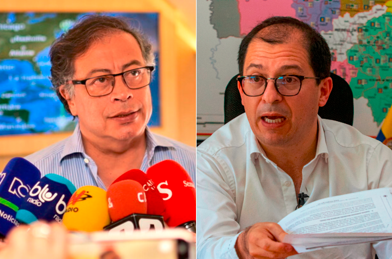 El presidente Gustavo Petro y el fiscal general Francisco Barbosa. FOTO: COLPRENSA