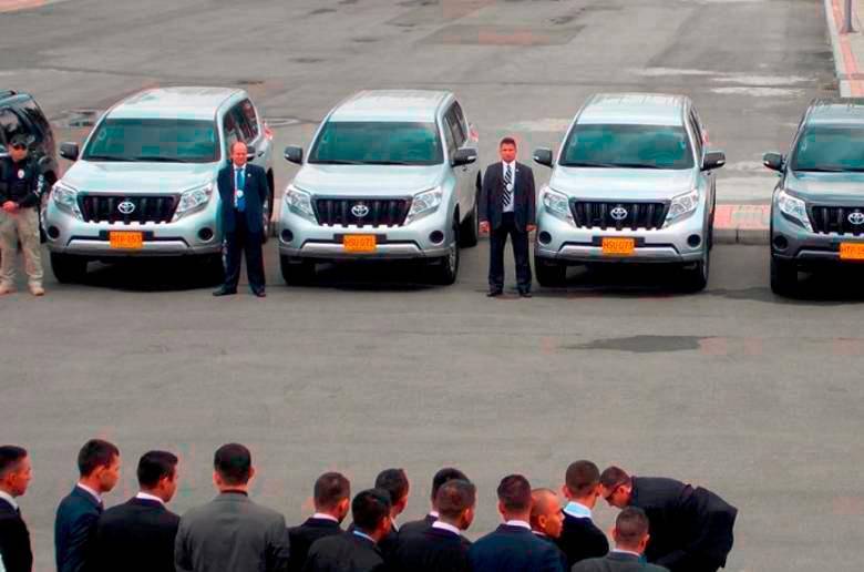 Imagen de referencia sobre las camionetas de seguridad de la Unidad Nacional de Protección. FOTO: CORTESÍA