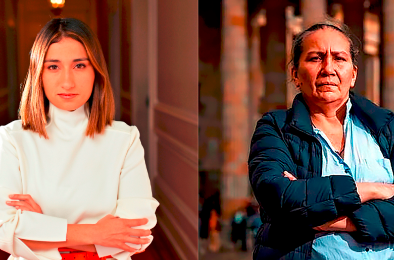 La jefa de gabinete, Laura Sarabia, y la exniñera, Marelbys Meza. FOTO: CORTESÍA