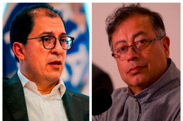 El presidente Gustavo Petro y el fiscal Francisco Barbosa. FOTO: COLPRENSA