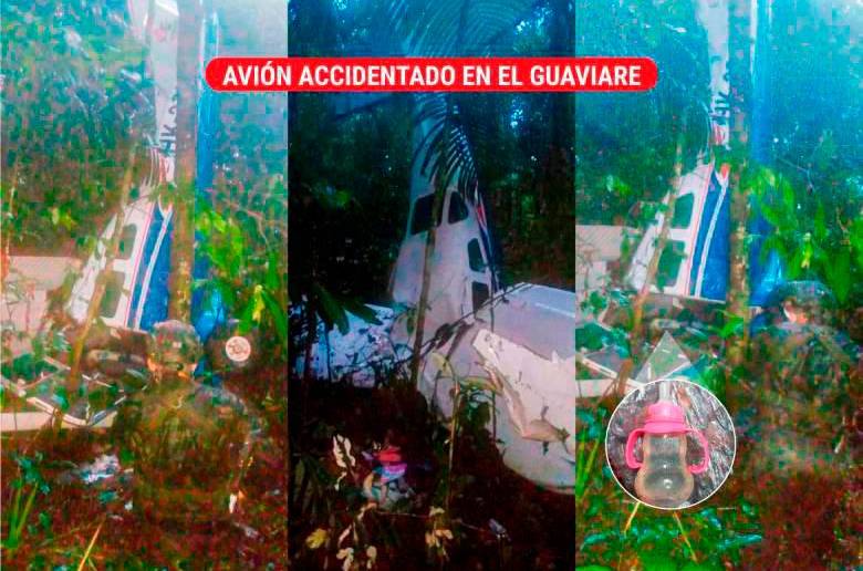 El avión se accidentó el 1 de mayo en la selva entre Guaviare y Caquetá. FOTOS AEROCIVIL 