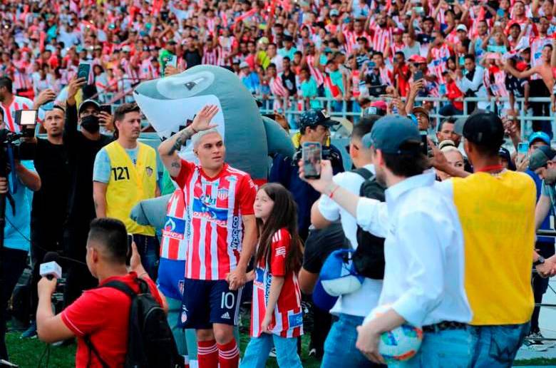 Juan Fernando Quintero fue el fichaje estelar del Junior para este temporada. SIn embargo, no ha podido marca su primer gol con el cuadro tiburón. FOTO: COLPRENSA 