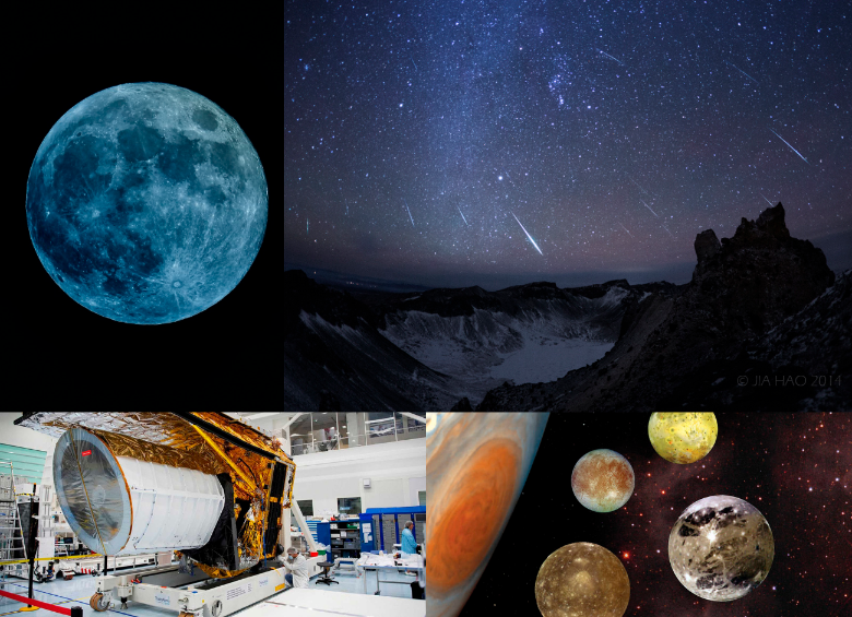 La Superluna azul, lluvias de estrellas, el lanzamiento del Telescopio Euclid de la ESA y la misión Juice hacia Júpiter serán hitos astronómicos para no perderse este 2023. FOTOS: NASA - GETTY