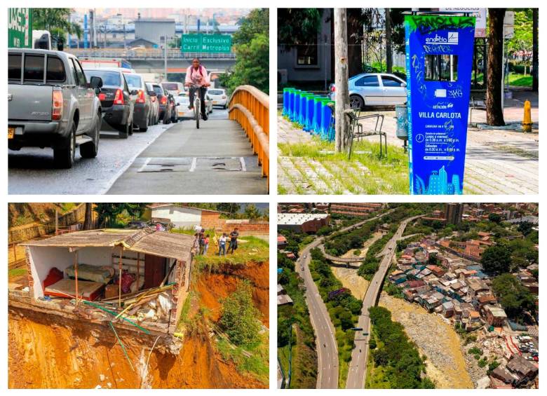 Gestiones en movilidad y prevención del riesgo se quedan cortas en Medellín. FOTOS: Archivo EL COLOMBIANO