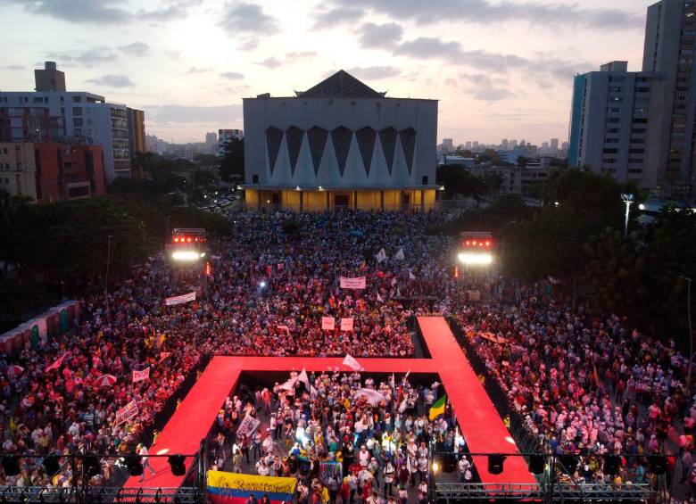 Seguidores de Petro llevaban varios días invitando al encuentro en la Plaza de la Paz. Foto: Cortesía Pacto Histórico