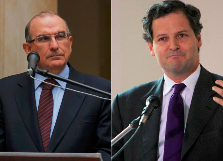El exnegociador Humberto De la Calle y el ex Alto Comisionado para la Paz Sergio Jaramillo jugaron un papel clave en el acuerdo de paz entre el gobierno de Juan Manuel Santos y la antigua guerrilla de las Farc. Foto: Archivo. 